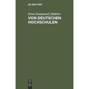 按需印刷DEG Von deutschen Hochschulen[9783111210469]