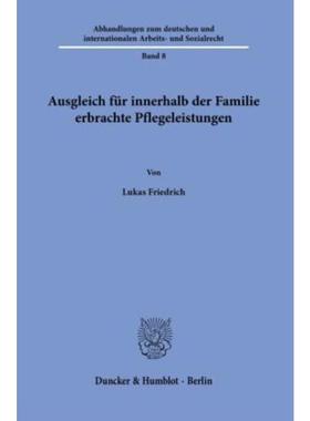 预订【德语】 Ausgleich fur innerhalb der Familie erbra
