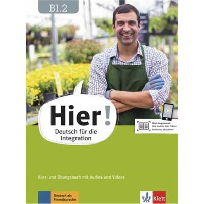 预订不退不换德语 Hier! B1.2 Kurs- und Übungsbuch mit Audios und Videos[9783126766852]
