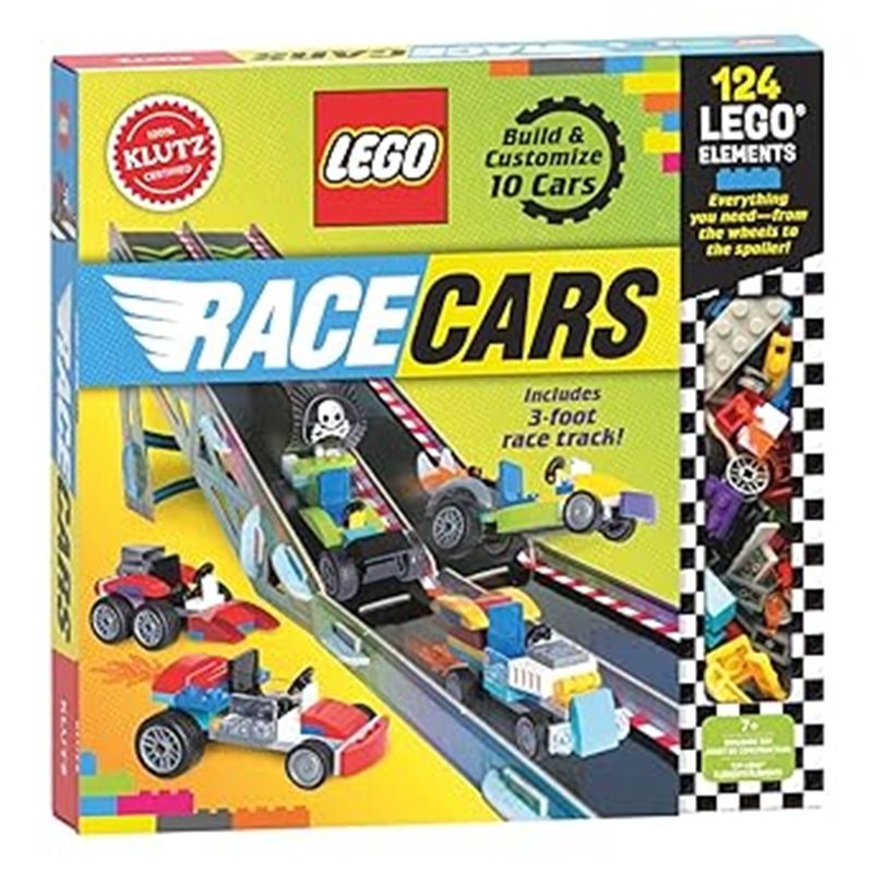 现货  乐高赛车 Klutz Lego Race Cars Stem Activity Kit 手工DIY  益智玩具  英文原版 玩具书 儿童 [9781338802061]