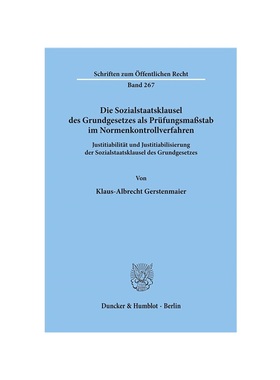 预订【德语】Die Sozialstaatsklausel des Grundgesetzes als Prüfungsma?stab im Normenkontrollverfahren.:Justitiabilit?t u
