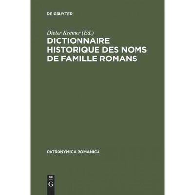 按需印刷DEG Dictionnaire historique des noms de famille romans[9783484555013]