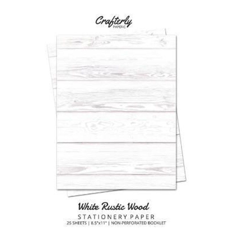 按需印刷不退不换White Rustic Wood Stationery Paper[9781636571379]