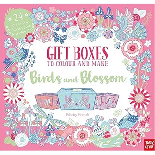 现货Gift Boxes to Colour and Make: Birds and Blossom (Colouring Book of Beautiful Bo[9780857638687]