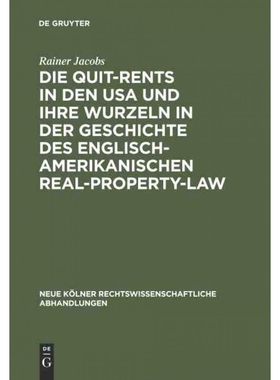 预订DEG Die Quit Rents in den USA und ihre Wurzeln in der Geschichte des englisch amerikanischen Real Pr