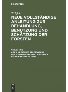 按需印刷DEG Kritisches Repertorium der Forstwirthschaft und ihrer Hülfswissenschaften[9783111206004]