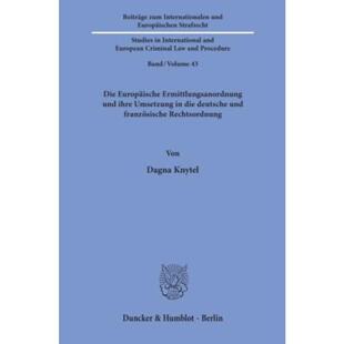 预订【德语】 Die Europaische Ermittlungsanordnung und