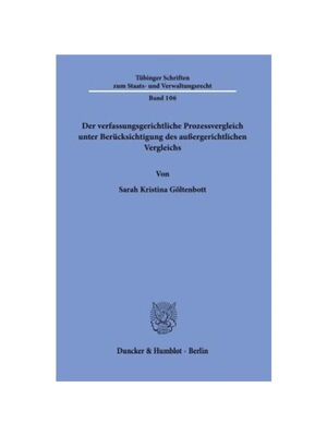 预订不退不换德语Der verfassungsgerichtliche Prozessvergleich unter Berücksichtigung des au?ergerichtlichen Vergleichs.: