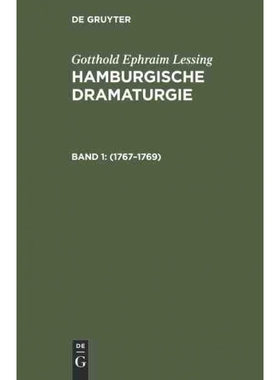 按需印刷DEG Hamburgische Dramaturgie: 1767?C1769, Band 1/2[9783111282299]