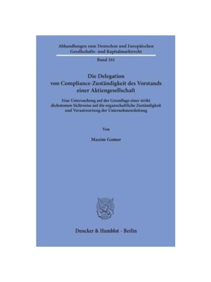 预订不退不换德语Die Delegation von Compliance-Zust?ndigkeit des Vorstands einer Aktiengesellschaft.:Eine Untersuchung au