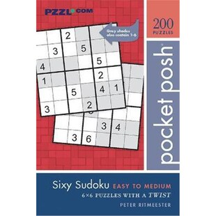 200 Posh 预订Pocket 6x6 Sudoku with Sixy Twist Easy Puzzles Medium