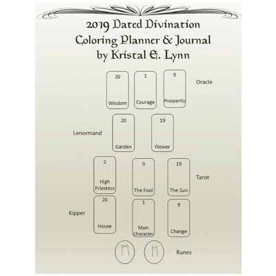 预订不退不换2019 Dated Divination Coloring Planner & Journal (Perfect Bound)
