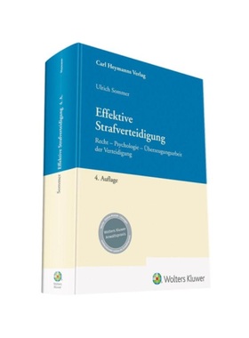 预订【德语】Effektive Strafverteidigung:Recht - Psychologie - ?berzeugungsarbeit der Verteidigung