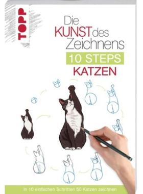 预订【德语】 Die Kunst des Zeichnens 10 Steps - Katzen:In 10 einfachen Schritten 50 Katzen zeich