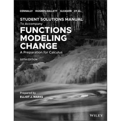按需印刷Student Solutions Manual to accompany Functions Modeling Change, 6e[9781119564492]
