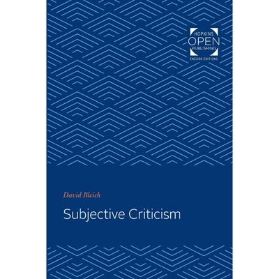 按需印刷不退不换Subjective Criticism[9781421434940]