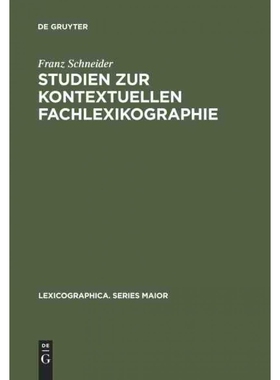 按需印刷DEG Studien zur kontextuellen Fachlexikographie[9783484309838]