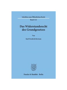 预订【德语】Das Widerstandsrecht des Grundgesetzes.: