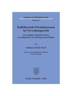 预订不退不换德语Kollidierende Privatinteressen im Verwaltungsrecht.:Das subjektive ?ffentliche Recht im multipolaren Ver
