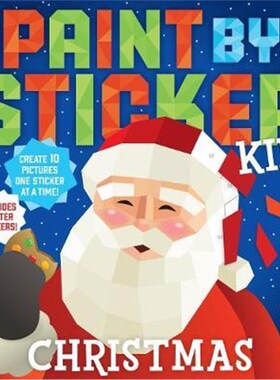 预订Paint by Sticker Kids: Christmas:Create 10 Pictures One Sticker at a Time! Includes Glitter Stickers