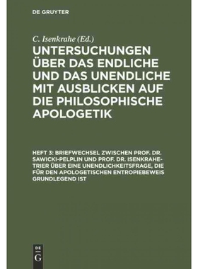 预订DEG Briefwechsel zwischen Prof. Dr. Sawicki Pelplin und Prof. Dr. Isenkrahe Trier über eine Unendlic