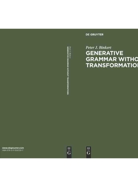 按需印刷DGYT Generative Grammar without Transformations[9783110097207]