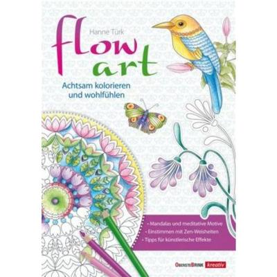 预订【德语】 flow art:Achtsam kolorieren und wohlfühlen. Mandalas und meditative Motive. Einstim