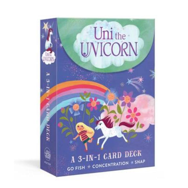 预订Uni the Unicorn 3-in-1 Card Deck:Card games include Crazy Eights, Concentration, and Snap