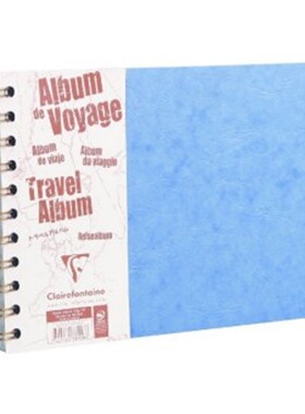 预订不退不换德语 Reisealbum Age Bag A4 quer liniert und blanko 40 Blatt, Blau[3329687810649]
