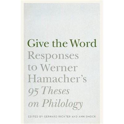 预订不退不换Give the Word:Responses to Werner Hamacher's 