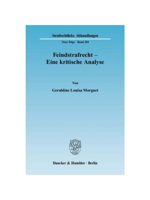 预订【德语】Feindstrafrecht - Eine kritische Analyse.: