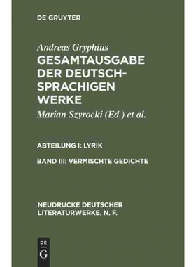 按需印刷不退不换DEG Vermischte Gedichte[9783484170148]