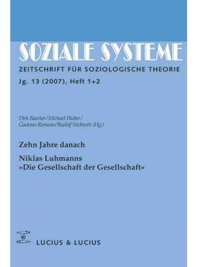 按需印刷DEG Zehn Jahre danach. Niklas Luhmanns ?Die Gesellschaft der Gesellschaft?[9783828204492]