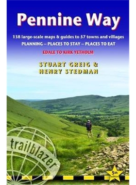 预订Pennine Way:Edale to Kirk Yetholm: Route Guide with Planning, Places to Stay, Places to Eat, 138 large-scale map