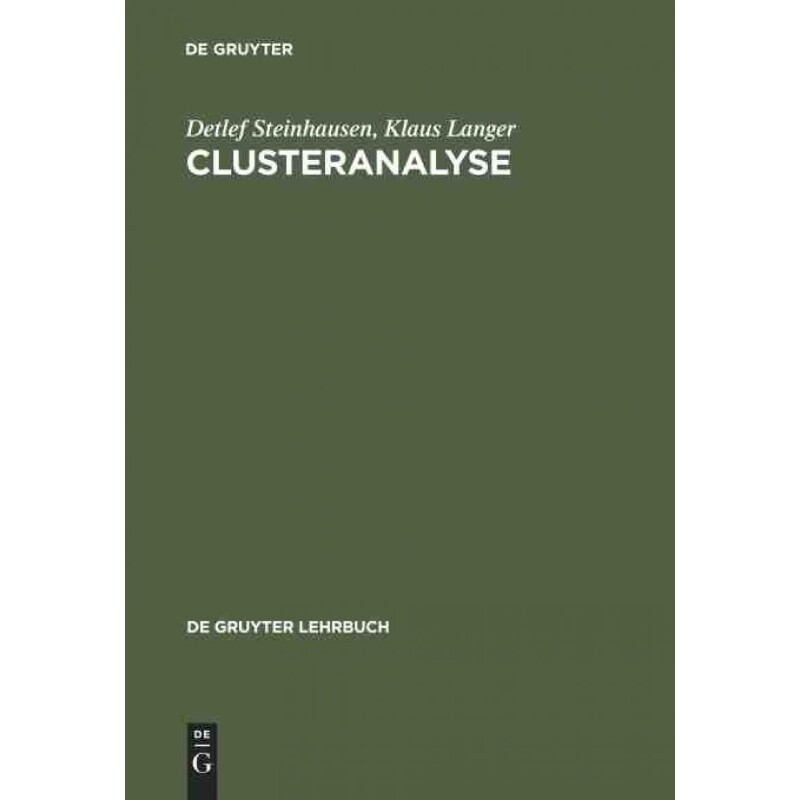按需印刷不退不换DEG Clusteranalyse[9783110070545]
