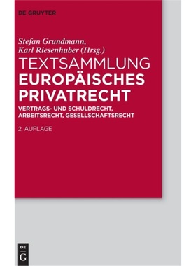 预订【德语】 Textsammlung Europaisches Privatrecht:Ver