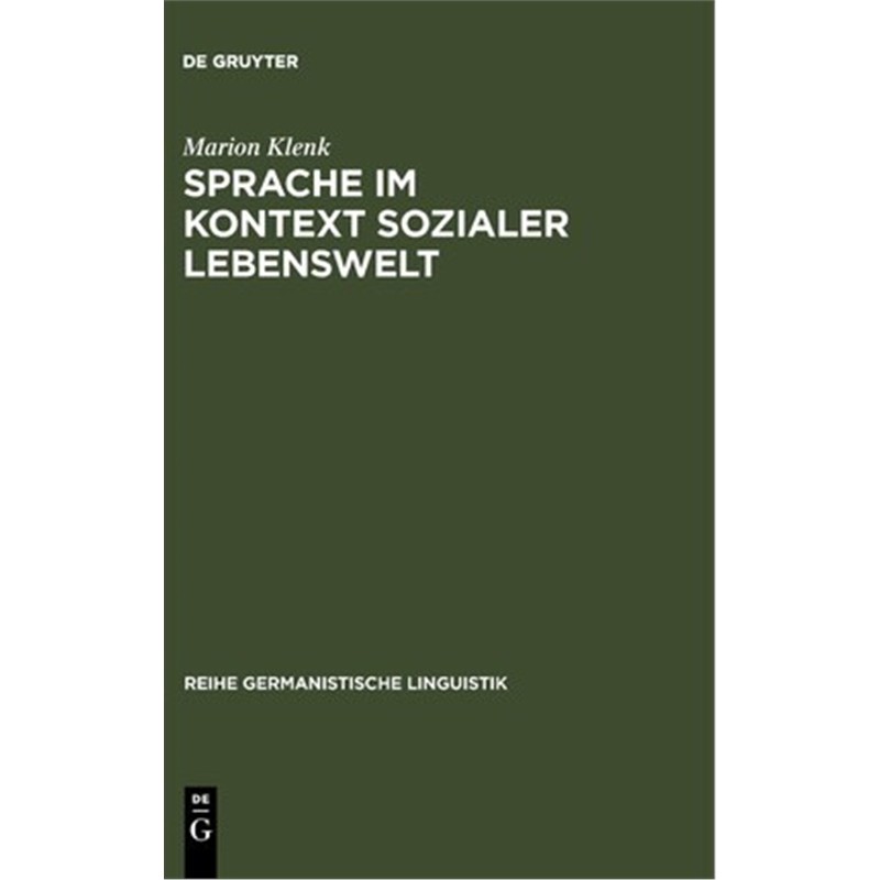 按需印刷Sprache im Kontext sozialer Lebenswelt[9783484311817]