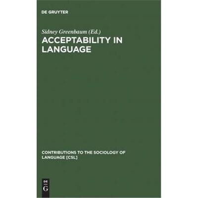 按需印刷不退不换Acceptability in Language[9789027976239]