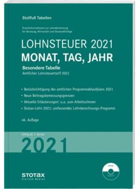 预订【德语】 Tabelle, Lohnsteuer 2021 Monat, Tag, Jahr