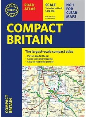预订Philip's Compact Britain Road Atlas:(Flexi A5)