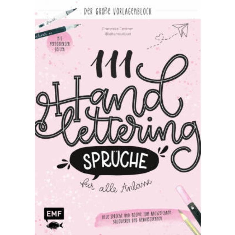 预订【德语】 111 Handlettering-Sprüche für alle Anl?sse - Der gro?e Vorlagen-Block:Alle Spr 书籍/杂志/报纸 文学小说类原版书 原图主图