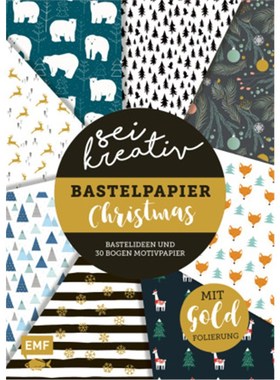 预订【德语】Sei kreativ! - Bastelpapier Christmas - Bastelideen und 30 Bogen Motivpapier in