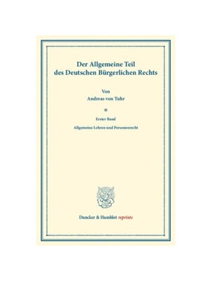 预订【德语】Der Allgemeine Teil des Deutschen Bürgerlichen Rechts.:Erster Band: Allgemeine Lehren und Personenrecht. Sy