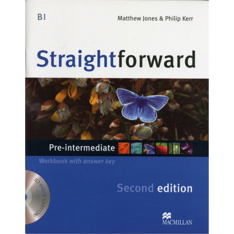 预订不退不换Straightforward 2nd Edition Pre-Intermediate Level Workbook with key & CD Pack