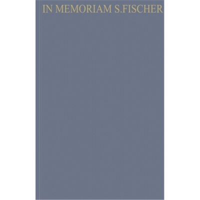 预订不退不换德语 In Memoriam S. Fischer[9783100503039]
