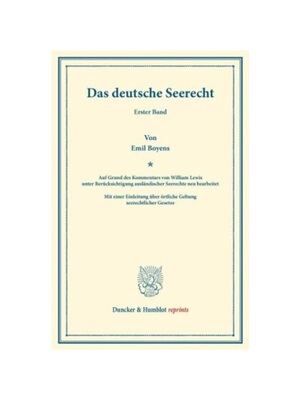 预订【德语】Das deutsche Seerecht. Bd.1:Auf Grund des Kommentars von William Lewis unter Berücksichtigung ausl?ndischer