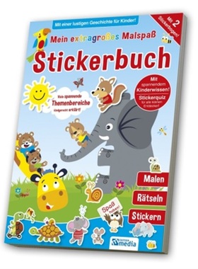 预订【德语】 Mein extragroßes Malspaß Stickerbuch, KiTa und Kindergarten[4019393911745]