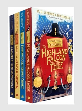 现货 Adventures on Trains 4-book set 英文原版 火车旅行游记 4册套装 儿童章节书 故事小说 原版进口儿童文学读物 上海外文书店