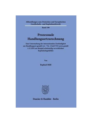 预订【德语】Prozessuale Handlungsortzurechnung.:Eine Untersuchung der internationalen Zust?ndigkeit am Handlungsort gem?