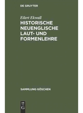 按需印刷DEG Historische neuenglische Laut  und Formenlehre[9783111214948]